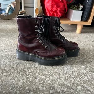 Platform Maroon Dr. Martens